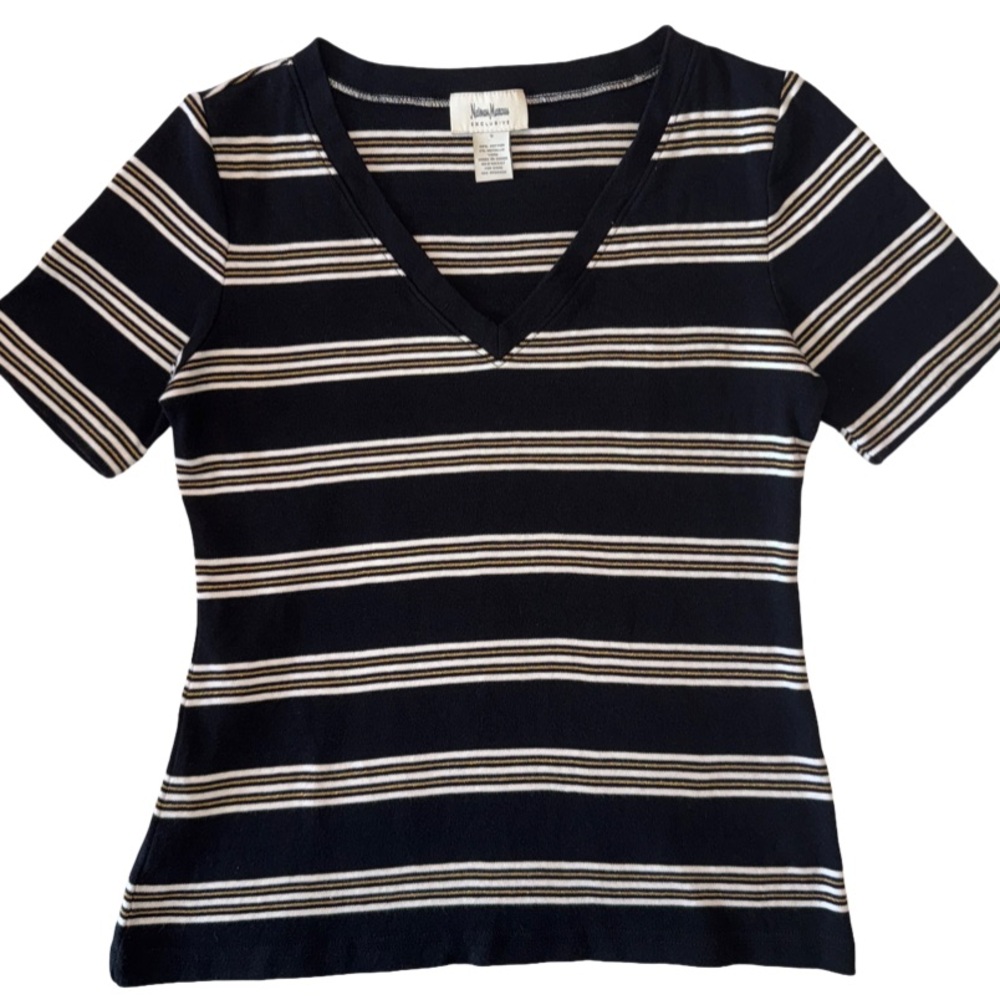Striped Neiman Marcus Knit Top - Small